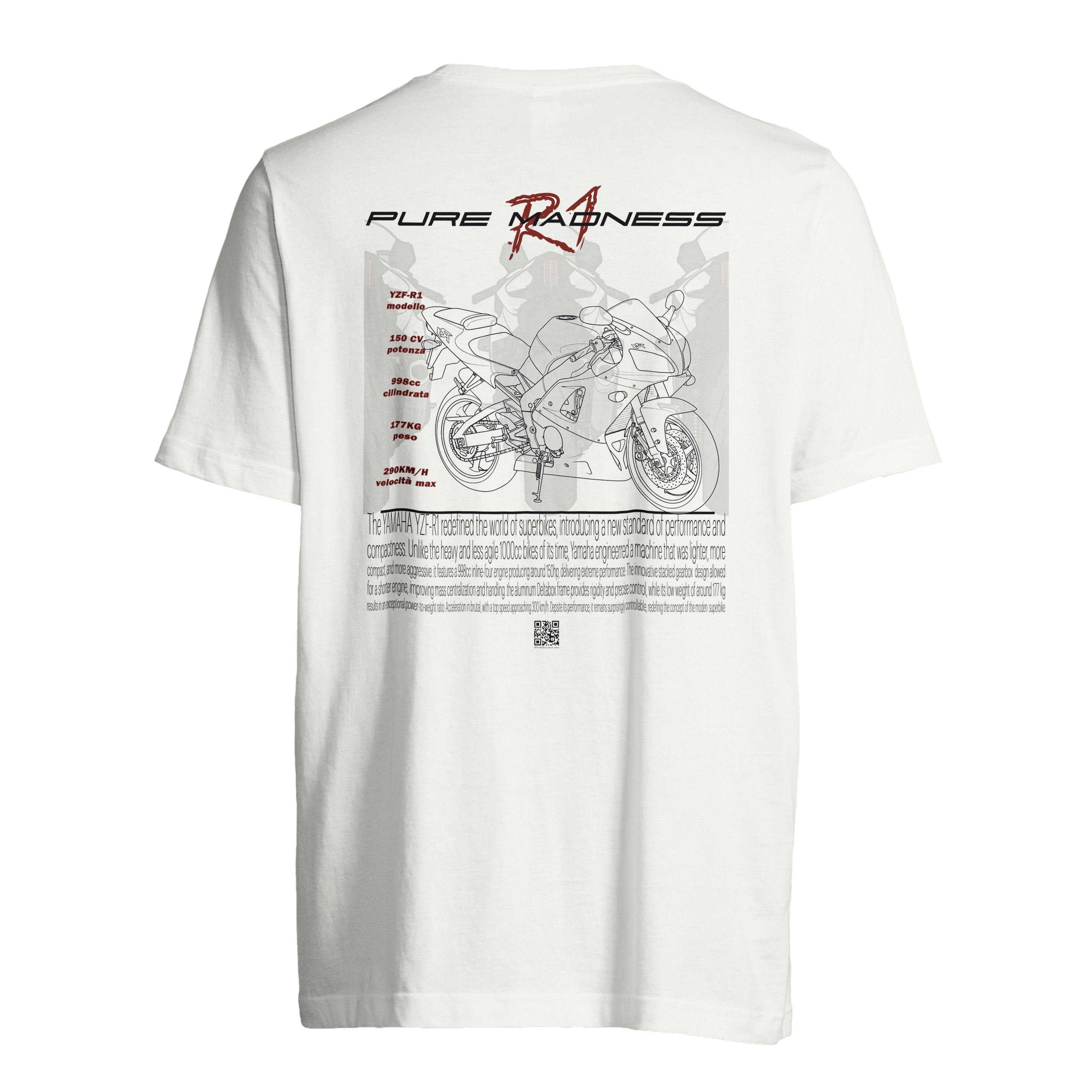 YZF-R1 - T-shirt unisex OVERSIZE – DRR - Drive, Ride, Repeat